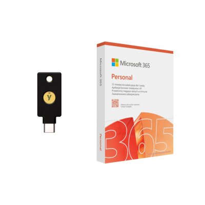 Klucz zabezpieczający YUBICO Security Key C NFC + Program MICROSOFT 365 Personal