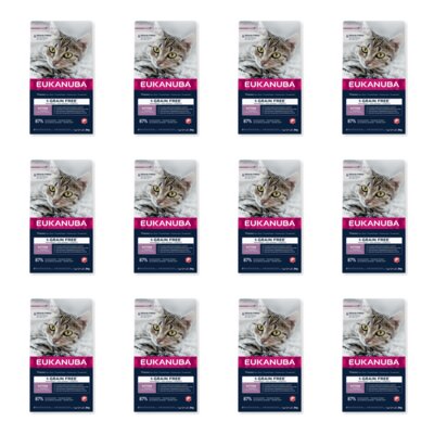 Karma dla kota EUKANUBA Grain Free Kitten Łosoś 12 x 2 kg