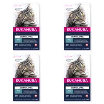 Karma dla kota EUKANUBA Grain Free Adult Łosoś 4 x 2 kg