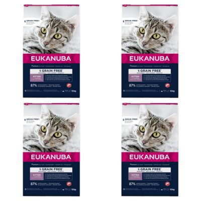 Karma dla kota EUKANUBA Grain Free Kitten Łosoś 4 x 10 kg