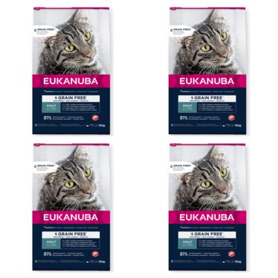 Karma dla kota EUKANUBA Grain Free Adult Łosoś 4 x 10 kg