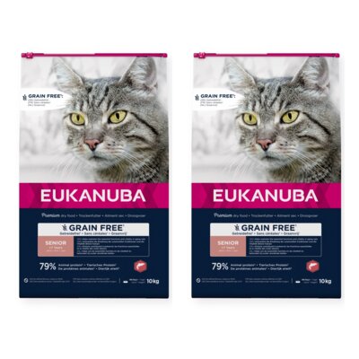 Karma dla kota EUKANUBA Grain Free Senior Łosoś 2 x 10 kg