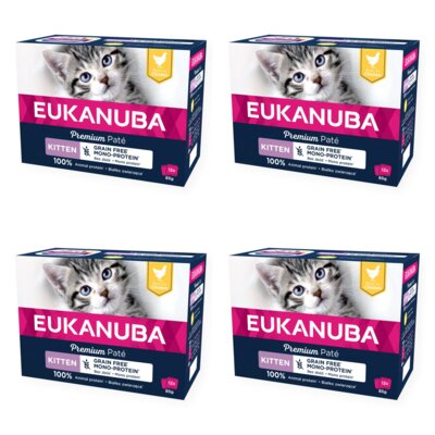 Karma dla kota EUKANUBA Kitten Grain Free Mono Protein Kurczak (48 x 85 g)