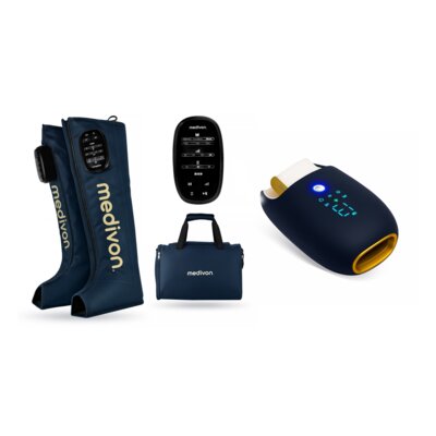 Masażer Limfatyczny do nóg MEDIVON Aeria + Masażer dłoni MEDIVON Revit