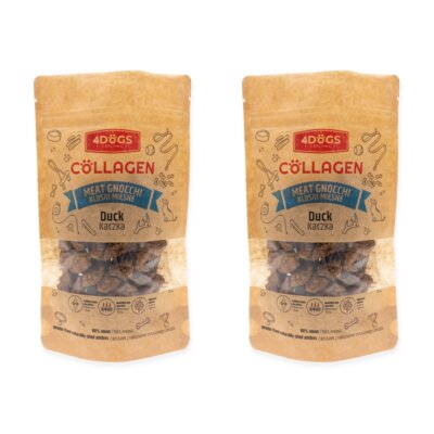 Przysmak dla psa 4DOGS Kluski Mięsne z Kaczką i Proszkiem z Poroża 2 x 100 g