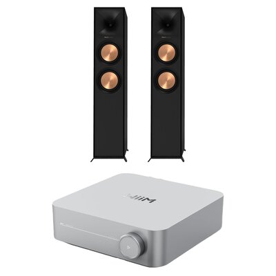 Wzmacniacz WIIM Amp Srebrny + Kolumny głośnikowe KLIPSCH R-600F Czarny (2 szt.)