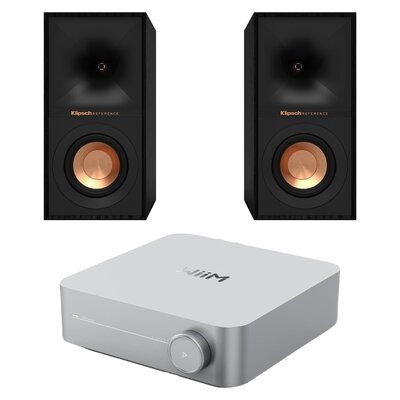 Wzmacniacz WIIM Amp Srebrny + Kolumny głośnikowe KLIPSCH R-40M Czarny (2 szt.)
