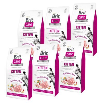 Karma dla kota BRIT Care Grain-Free Kitten Indyk i Kurczak 6 x 2 kg