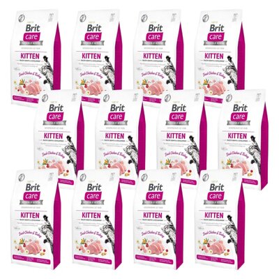 Karma dla kota BRIT Care Grain-Free Kitten Indyk i Kurczak 12 x 2 kg