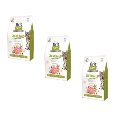 Karma dlakota BRIT CARE Grain Free Sterilized Immunity Support z wieprzowiną 3 x 7 kg