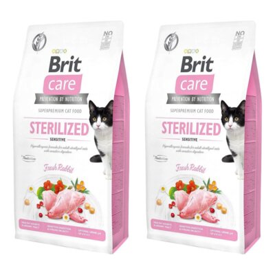 Karma dla kota BRIT CARE Grain Free Sterilized Sensitive Królik 2 x 7 kg