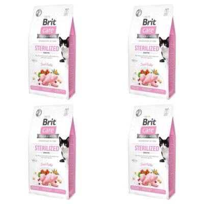 Karma dla kota BRIT CARE Grain Free Sterilized Sensitive Królik 4 x 7 kg