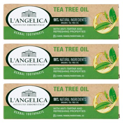 Pasta do zębów L'ANGELICA Z Olejkiem z Drzewa Herbacianego 75 ml 3 szt.