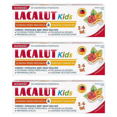 Pasta do zębów LACALUT dla dzieci 45328 lat 55 ml 3 szt.