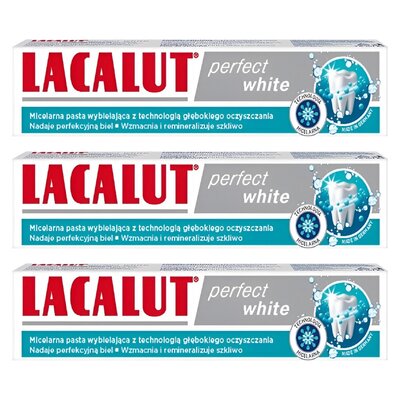 Pasta do zębów LACALUT Perfect White 75 ml 3 szt.