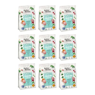 Karma dla psa suszona DOLINA NOTECI Premium dla małych ras z cielęciną i perliczką 9 x 3 kg