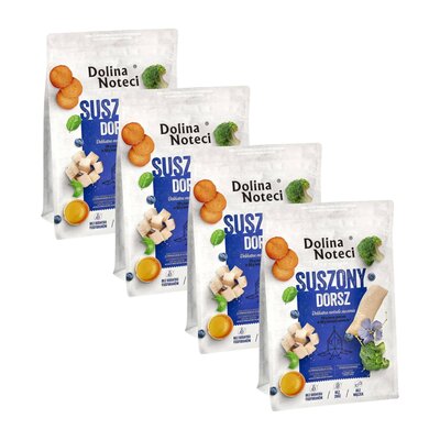Karma dla psa suszona DOLINA NOTECI Premium z dorsza 4 x 3 kg