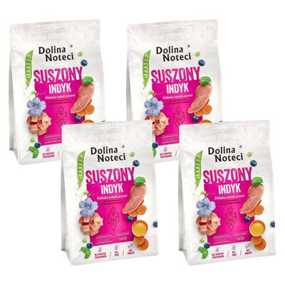 Karma dla psa suszona DOLINA NOTECI Premium z indyka 4 x 3 kg