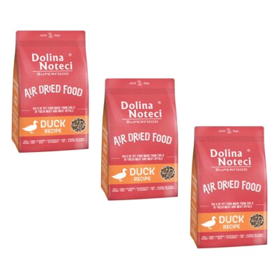 Karma dla psa suszona DOLINA NOTECI Superfood z kaczki 3 x 5 kg