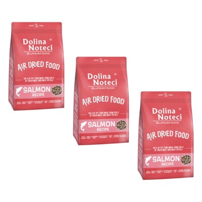 Karma dla psa suszona DOLINA NOTECI Superfood z łososia 3 x 5 kg