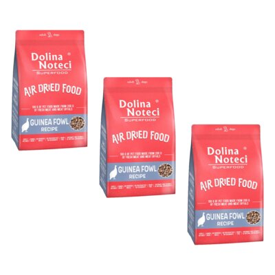 Karma dla psa suszona DOLINA NOTECI Superfood z perliczki 3 x 5 kg