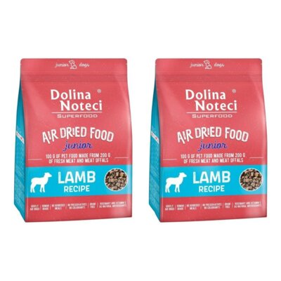 Karma dla psa suszona DOLINA NOTECI Superfood Junior z jagnięciny 2 x 5 kg