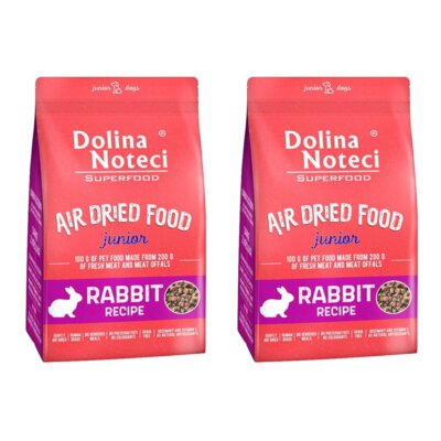 Karma dla psa suszona DOLINA NOTECI Superfood Junior z królika 2 x 5 kg