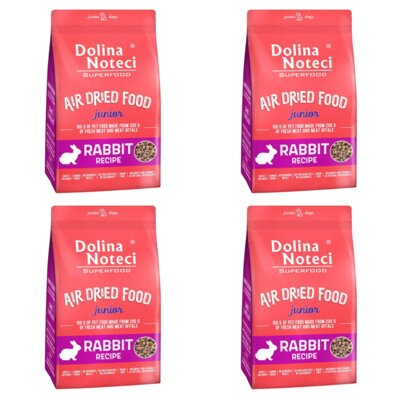 Karma dla psa suszona DOLINA NOTECI Superfood Junior z królika 4 x 5 kg