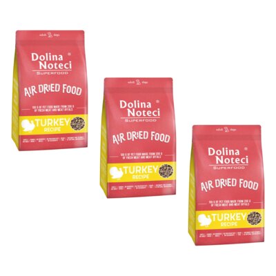 Karma dla psa suszona DOLINA NOTECI Superfood z Indyka 3 x 5 kg
