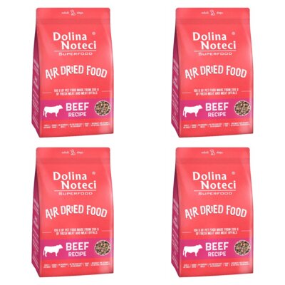 Karma dla psa suszona DOLINA NOTECI Superfood Danie z wołowiny 4 x 5 kg