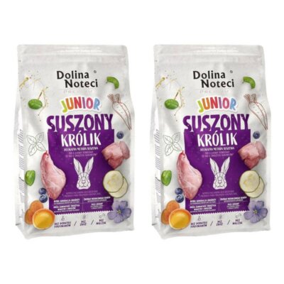 Karma dla psa suszona DOLINA NOTECI Premium Junior z królika 2 x 4 kg