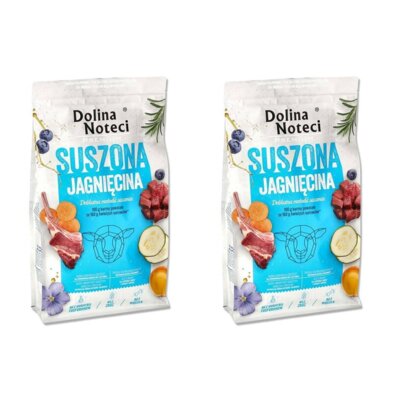 Karma dla psa suszona DOLINA NOTECI Premium z jagnięciny 2 x 9 kg