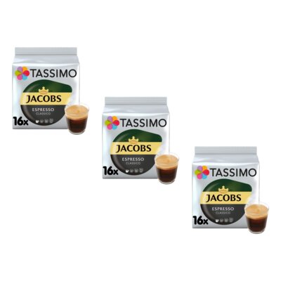 Kapsułki TASSIMO Jacobs Espresso Classico do ekspresu Bosch Tassimo (48 szt.)