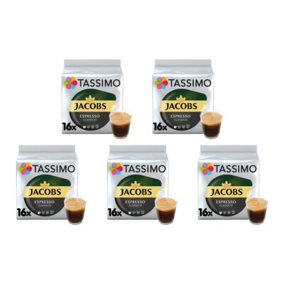 Kapsułki TASSIMO Jacobs Espresso Classico do ekspresu Bosch Tassimo (80 szt.)