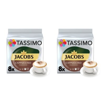 Kapsułki TASSIMO Jacobs Cappuccino Classico do ekspresu Bosch Tassimo (16 szt.)