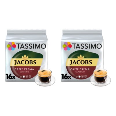 Kapsułki TASSIMO Jacobs Caffe Crema Classico do ekspresu Bosch Tassimo (32 szt.)