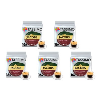 Kapsułki TASSIMO Jacobs Caffe Crema Classico do ekspresu Bosch Tassimo (80 szt.)