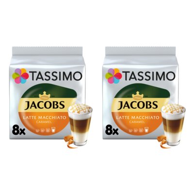 Kapsułki TASSIMO Jacobs Latte Macchiato Caramel do ekspresu Bosch Tassimo (16 szt.)