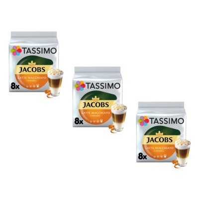 Kapsułki TASSIMO Jacobs Latte Macchiato Caramel do ekspresu Bosch Tassimo (24 szt.)