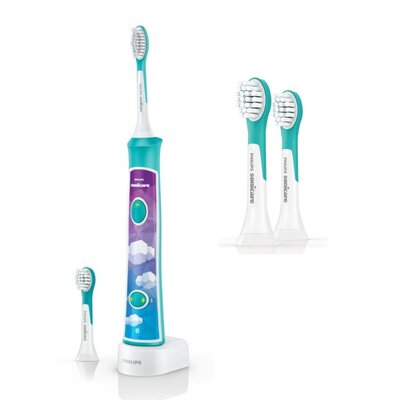 Szczoteczka soniczna PHILIPS Sonicare For Kids HX6322/04 + Końcówka szczoteczki PHILIPS Sonicare For Kids Mini HX6032/33 (2 szt.)