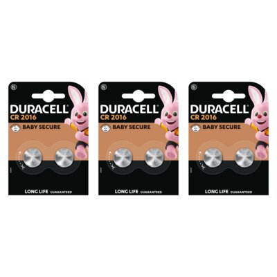 Baterie CR2016 DURACELL (6 szt.)