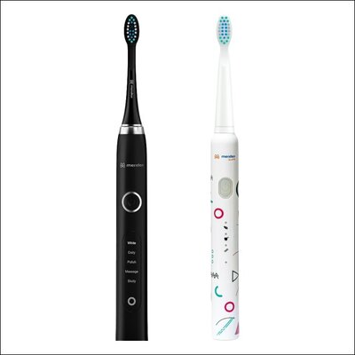 Szczoteczka soniczna MERIDEN Professional Czarny + Szczoteczka soniczna MERIDEN Smart Kids Biały