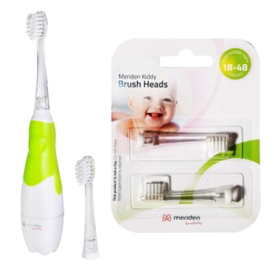 Szczoteczka soniczna MERIDEN Kiddy + Końcówka szczoteczki MERIDEN Kiddy (2 szt.)