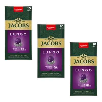 Kapsułki JACOBS Lungo Intenso 8 do ekspresu Nespresso (30 szt.)