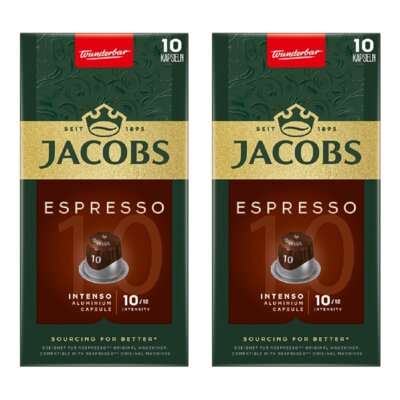 Kapsułki JACOBS Espresso Intenso 10 do ekspresu Nespresso (20 szt.)