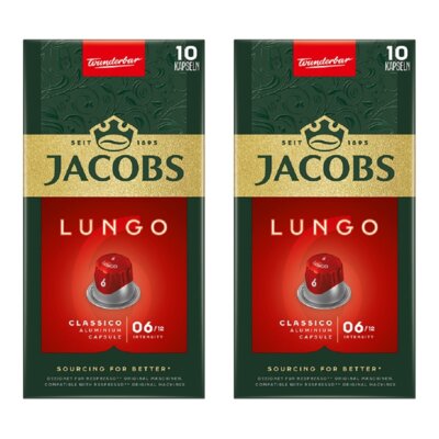 Kapsułki JACOBS Lungo Classico 6 do ekspresu Nespresso (20 szt.)