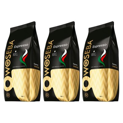 Kawa ziarnista WOSEBA Espresso Arabica 3 x 1 kg