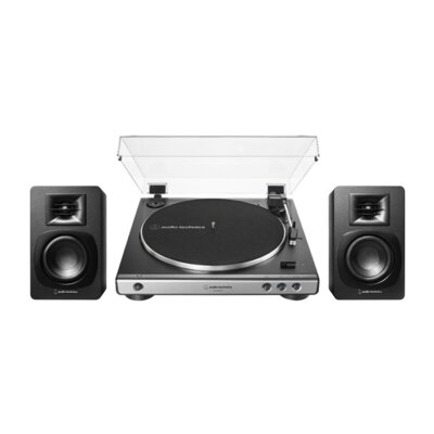 Zestaw Stereo Gramofon Audio-Technica A-T LP60X USB + Aktywne Kolumny Podstawkowe Audii-Technica A-T SP3 X SR+CZ
