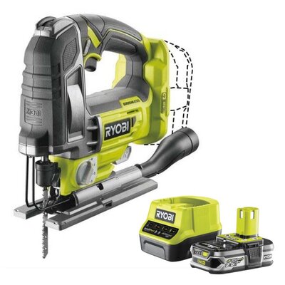 Wyrzynarka RYOBI R18JS7-0 ONE+ + Akumulator RYOBI RC18120-125 2.5Ah 18V + Ładowarka