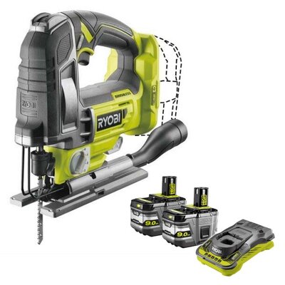 Wyrzynarka RYOBI R18JS7-0 ONE+ + Akumulator RYOBI RC18150-250 5Ah 18V + Ładowarka